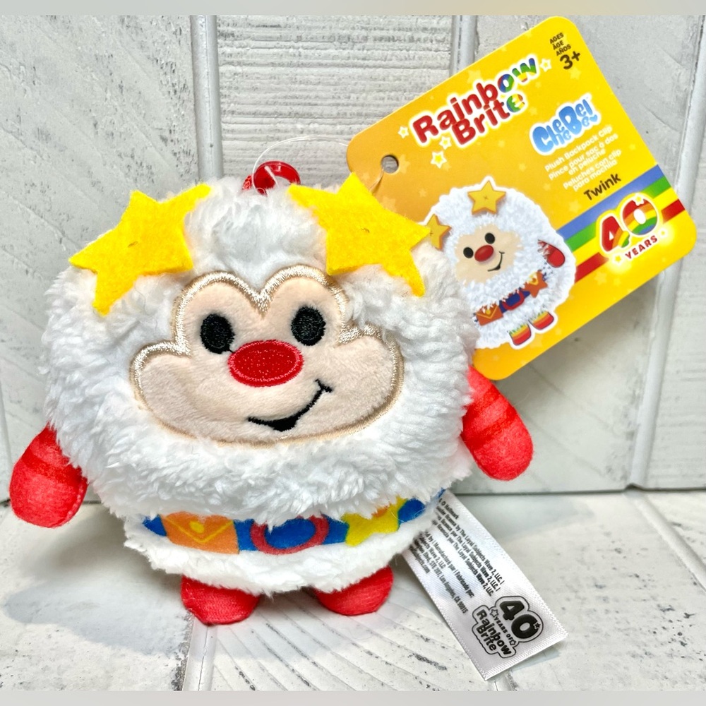 Rainbow Brite Cheebee Plush Backpack Clip Twink 40 Yrs. Collectible Keychain NWT